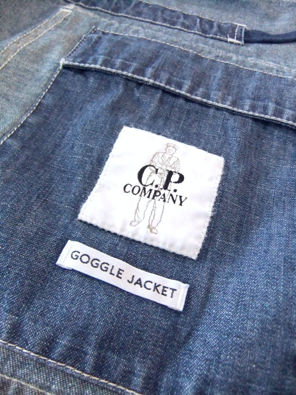 C.P. COMPANY - BLU GOGGLE JACKET ジップ デニム ブルゾン C.P. COMPANY - BLU GOGGLE JACKET ジップ デニム ブルゾン