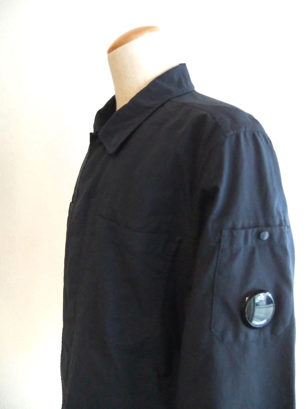 TAYLON P BUTTON LENS OVERSHIRT  (ネイビー)  オーバーシャツ ジャケット