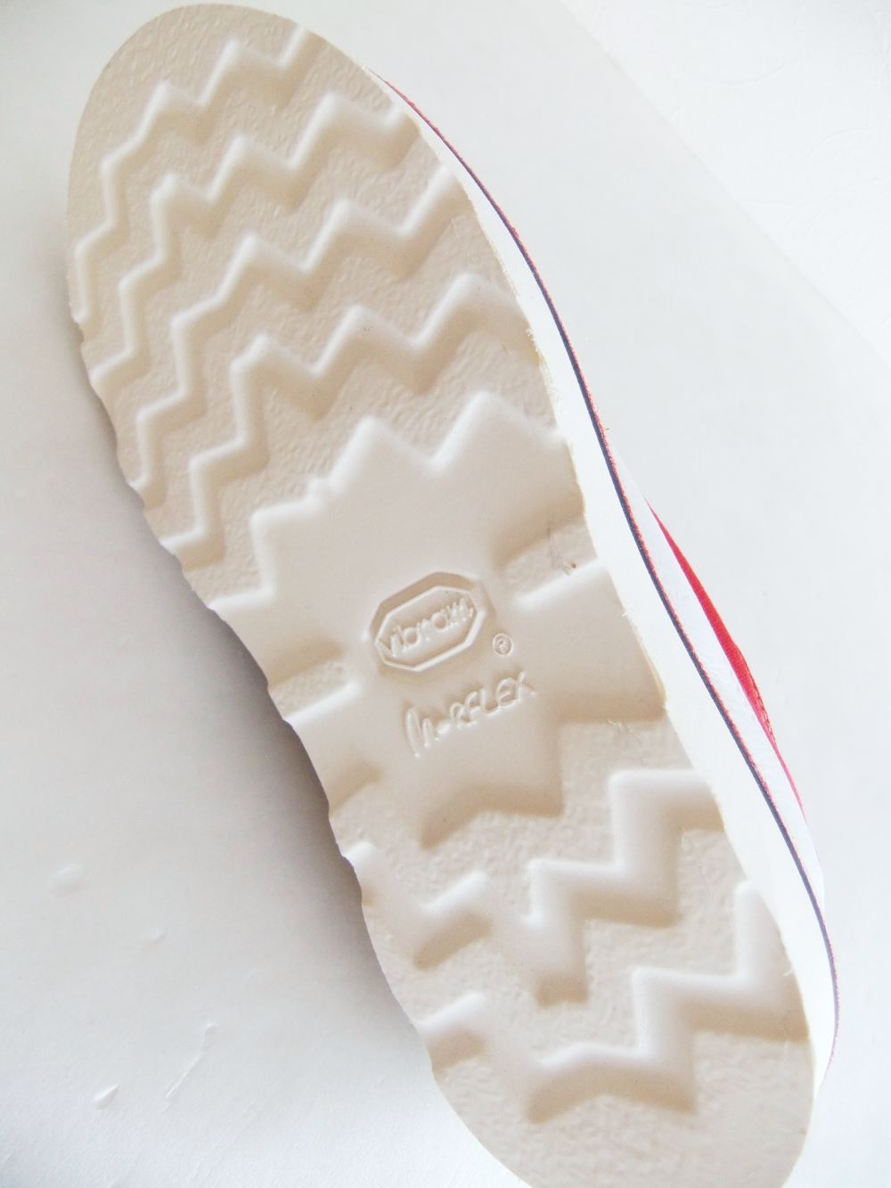 MATCH    キャンバス × レザー スニーカー (レッド)