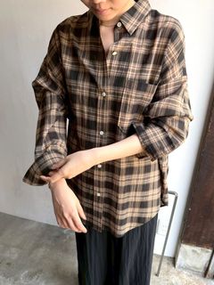 Washer Voile Check Shirt  ウォッシャブル ボイル チェック シャツ   535926