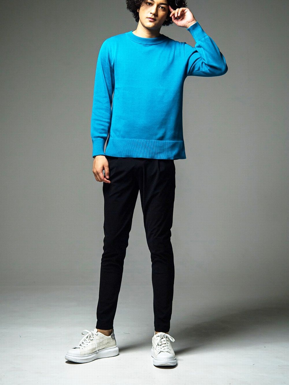 CHRIS EASY TUCK PANTS スラックス イージー タックパンツ (ブラック)