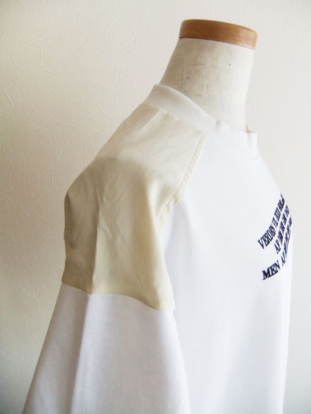BLANC basque - 異素材切替 ロゴプリント Tシャツ BB31-906 | 4.444glad