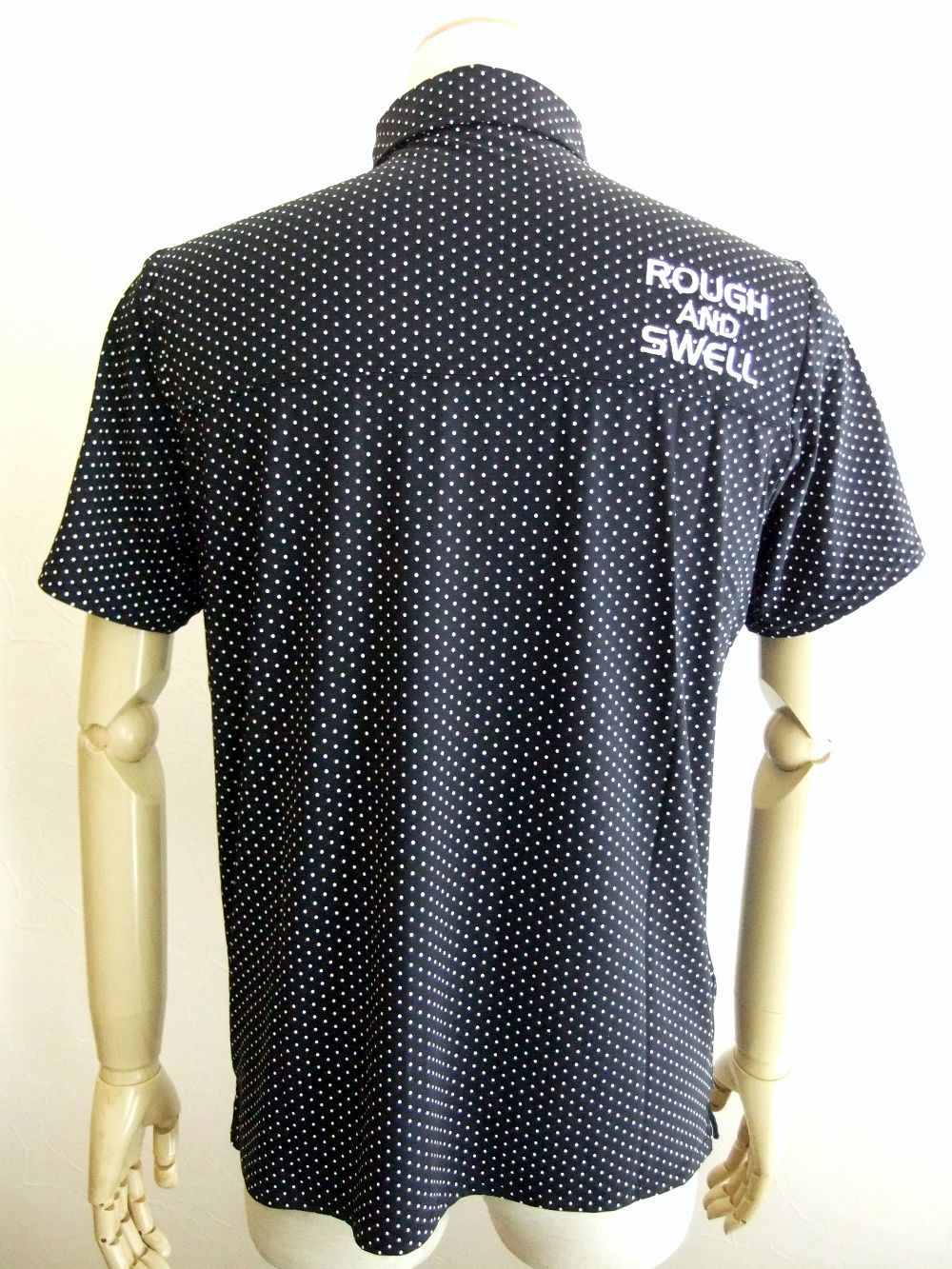 DOTS POLO (ブラック)   ドット柄 半袖B.D.ポロ  RSM-22010