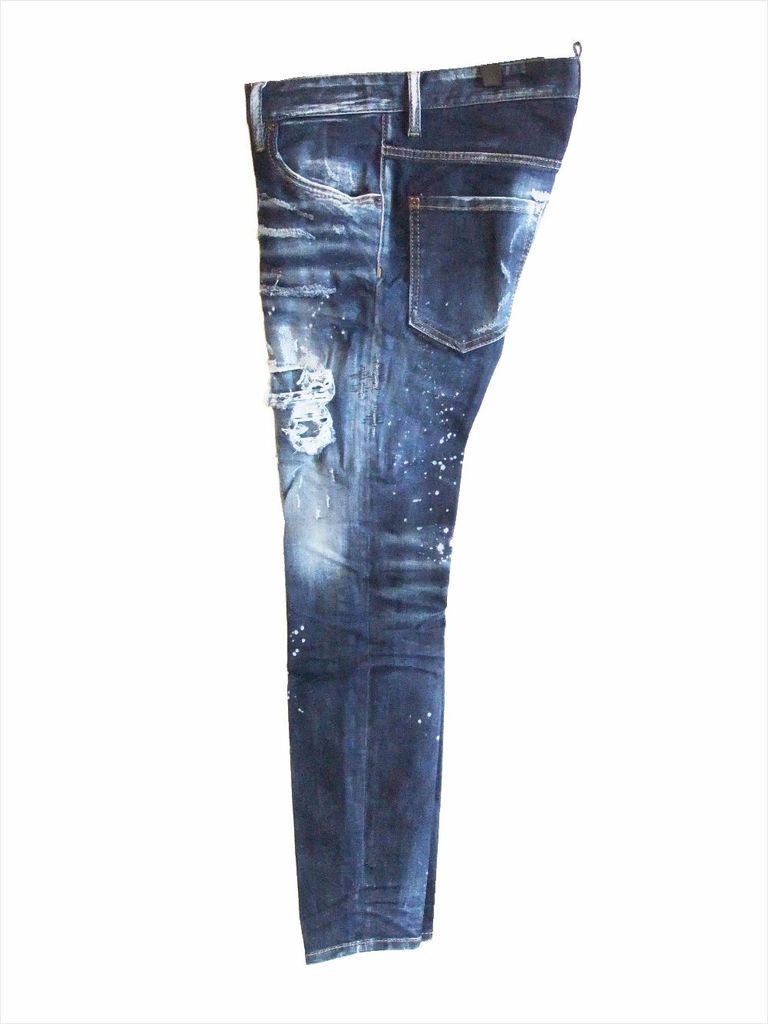 Dsquared2 - DARK RIPPED BLEACH WASH Wash SUPER TWINKY JEANS 