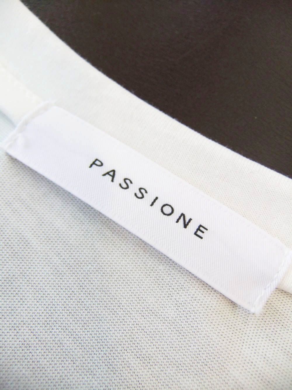 フォトプリント フロントスリット コクーン Tシャツ  (ホワイト)  626940