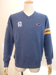 COLLEGE CASHMERE   カシミア Vネックセーター ( ブルー )  RSM-21263