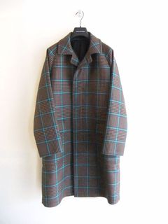 WINDOWPANE ガンクラブチェック 比翼 バルカラーコート