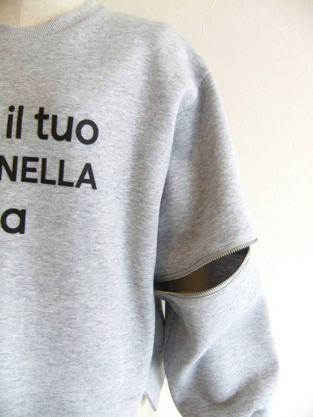 スリーブ ZIP デザイン 2WAY プルオーバー   （グレー）  MML108TEA