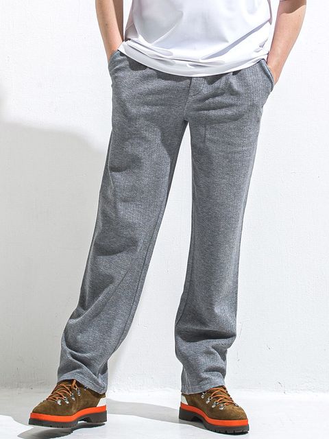 SEMI WIDE TUCK PANTS   ワイド イージーパンツ （グレー）