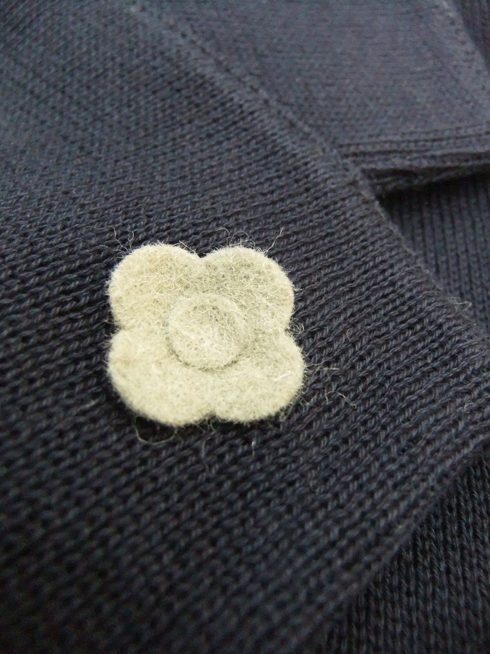 KNIT 2B JACKET  (ネイビー)   コットン ニットジャケット