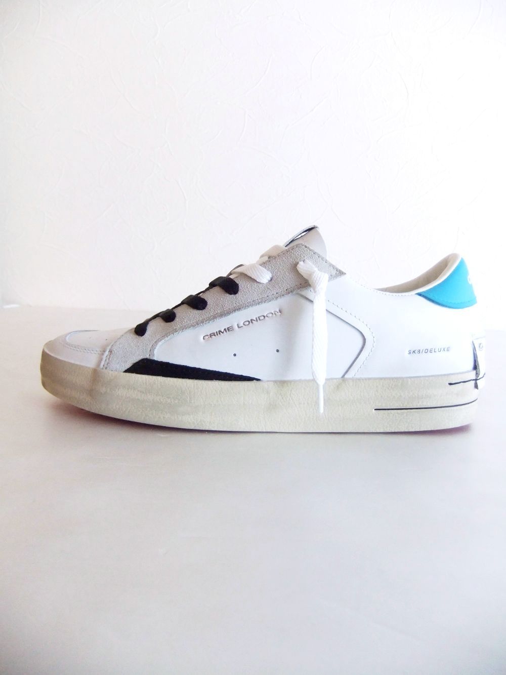【MENS】 SK8 DELUXE    レザースニーカー (ブルー)
