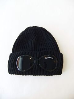 KNIT CAP IN EF WOOL GOGGLE BEANIE  ゴーグル ニット帽 ( ブラック )
