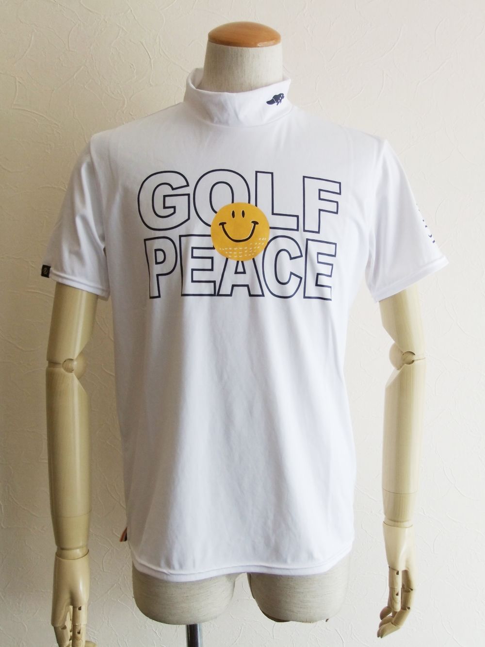 rough & swell モックネック 半袖ポロシャツ rough & swell - SANDWICH GOLF MOCK (ホワイト) モックネック
