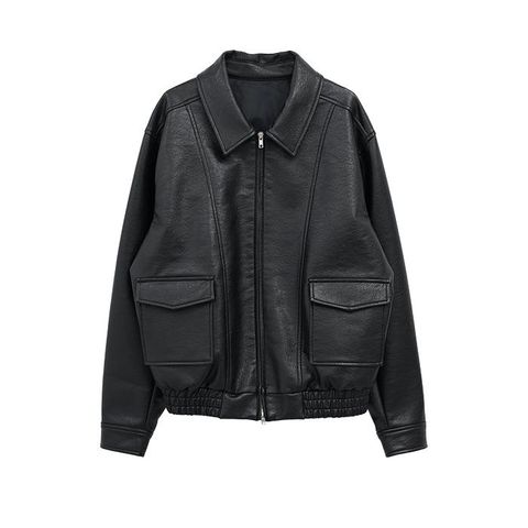 フェイクレザー ZIP ブルゾン    MMH106JDC