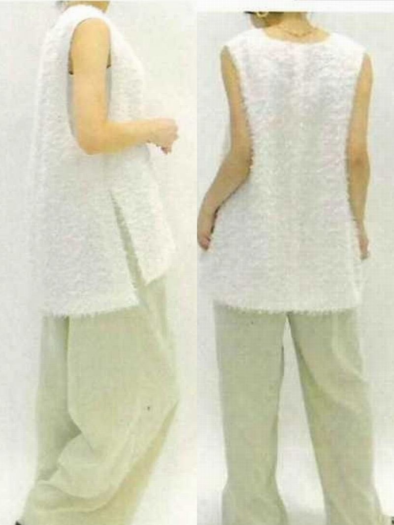 Feath Jacquared V Neck Vest  フェザー ジャガード Vネックベスト   515901
