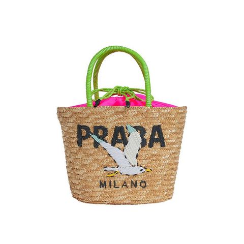 【MICALLE MICALLE Account】 HOMMAGE SMALL BASKET BAG 小 (ピンク×グリーン) オマージュ バスケット バッグ  MAB101GEB