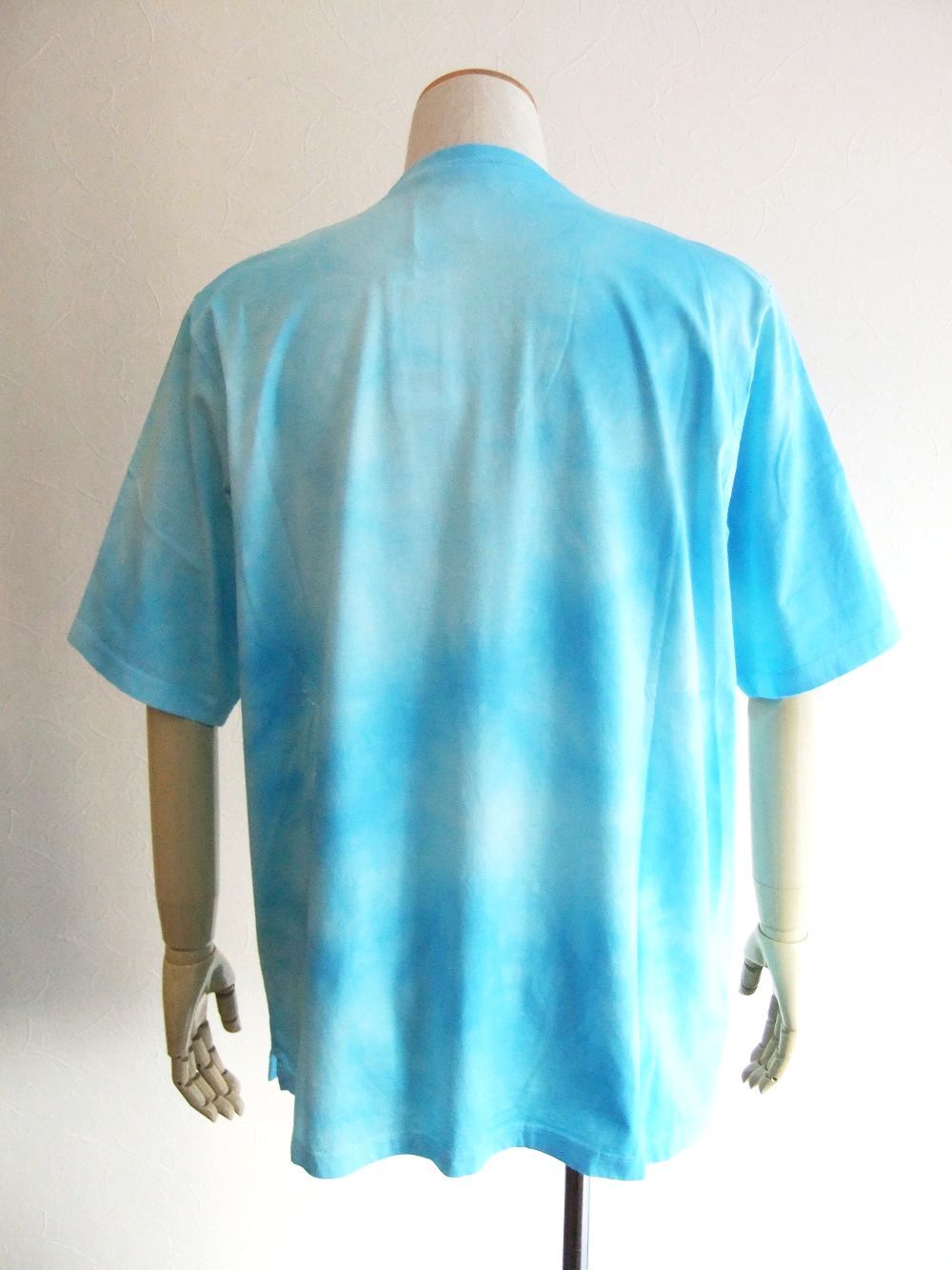 DSQUARED2 TIE&DYE SKATER T-SHIRT (ブルー) ロゴプリント Tシャツ  S71GD1243
