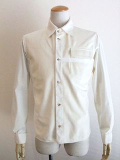 FROME CAMOSCIO＋SENSITIVE   ラムレザー× ナイロンスムースジャージーシャツジャケット