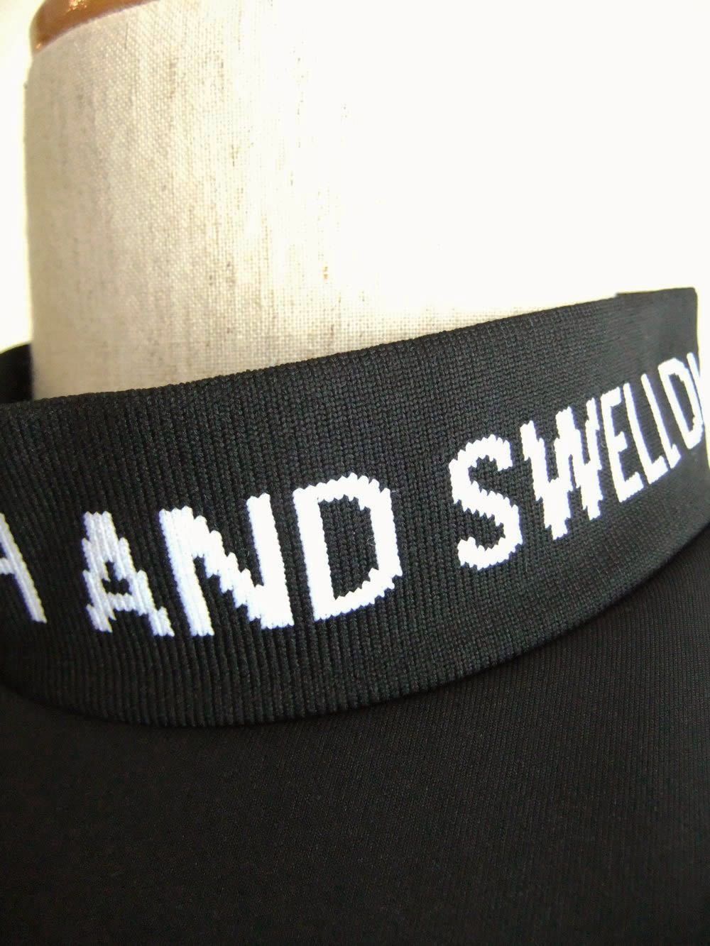 COLLAR LOGO MOCK  (ブラック)  半袖モックネック ポロシャツ  RSM-26036