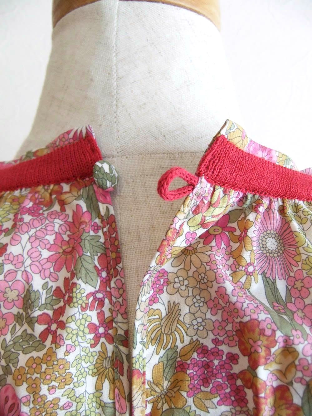 【jeune】 リバティプリント × コットンニット プルオーバー   J150701M