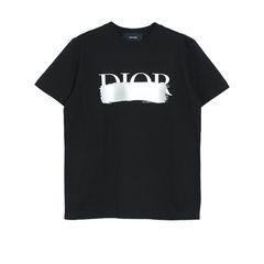 【MICALLE MICALLE Account】 HOMMAGE DR PAINT T-SHIRT   (ブラック×シルバー)   ロゴ T-SHIRT   MAB101TCA