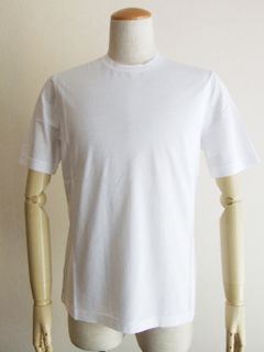 コットン クルーネック Tシャツ (ホワイト)  TSMC02