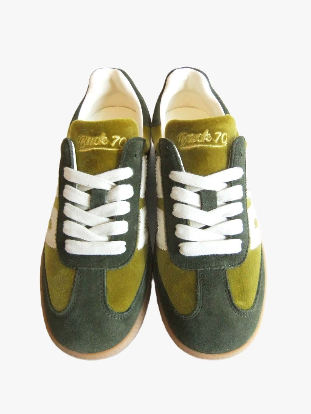 【BACK 70】 CLOUD VELVET TAUPE BUTTER 70   （グリーン） クラウド ベルベット スニーカー