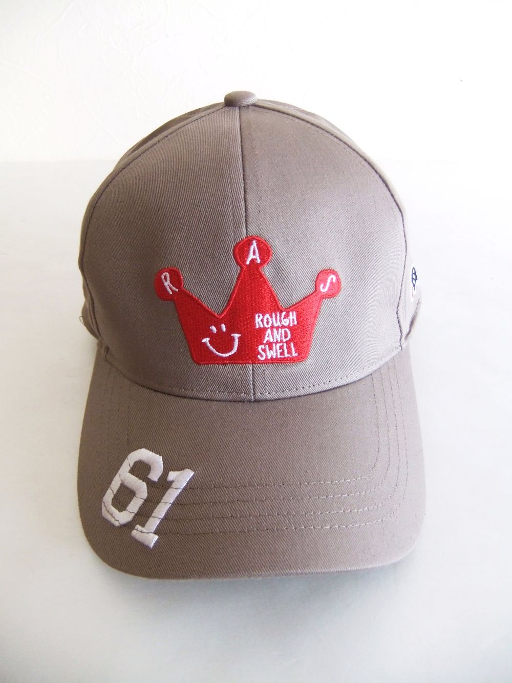 Rough & Swell - CROWN B.B. CAP ( グレー ) ロゴ入りキャップ RSA-22202 | 4.444glad