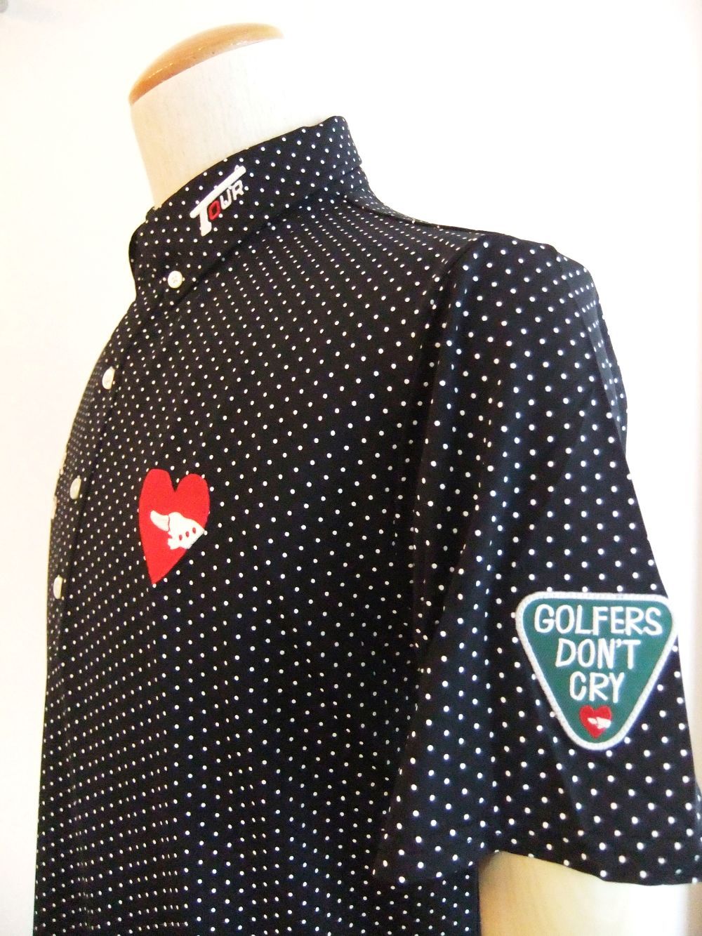 G.D.C. DOTS POLO (ブラック)   ドット柄 半袖B.D.ポロ  RSM-24011