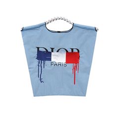 【MICALLE MICALLE Account】 HOMMAGE  DR FLAG TOTE BAG  (ブルー)  オマージュ トートバッグ   MAD107GDE