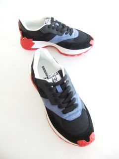 MAPLE 64 SNEAKERS (ブルー)  ロゴ レザースニーカー