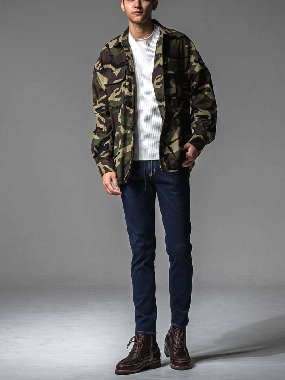 CUTOFF RAIL LONGSLEAVE  (ホワイト)   カットオフロングスリーブ