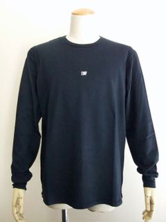 BOREA (ネイビー) ロゴ 長袖 Tシャツ