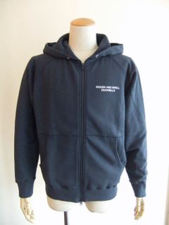 . com HOODIE  (ネイビー)  ロゴ入り ZIP パーカー   RSM-23039