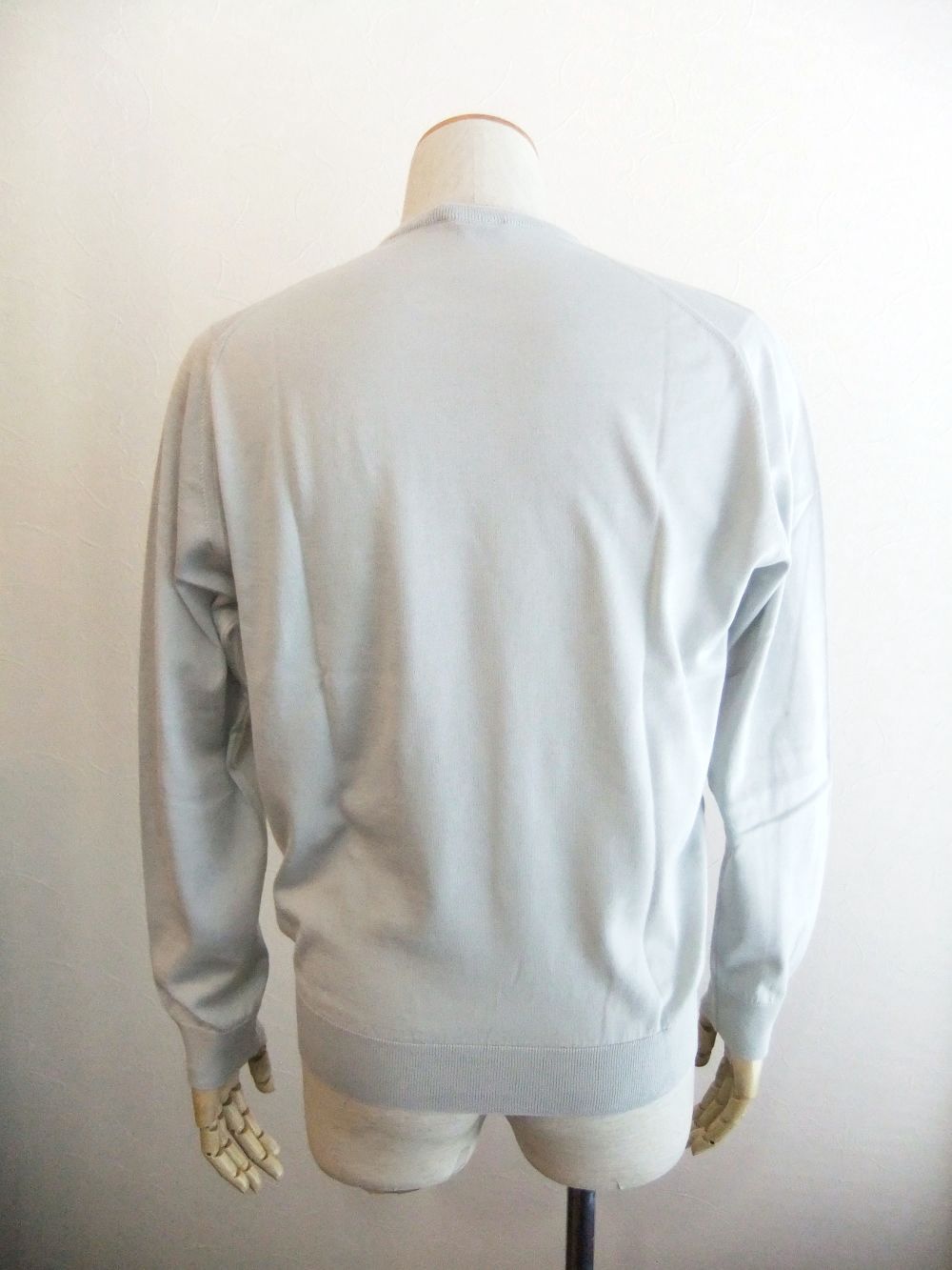 JOHN SMEDLEY  (ライトグレー)  長袖クルーネックニット 【MODERN FIT】