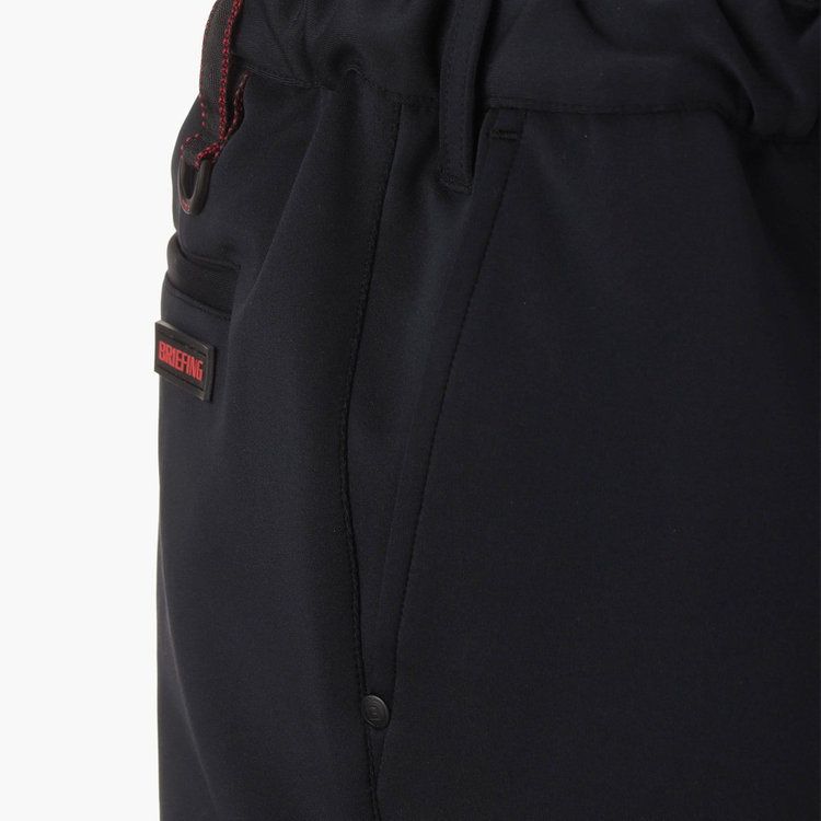 MENS 3D LOGO SLIM PANTS  (ブラック) ロゴ ストレッチジャージパンツ