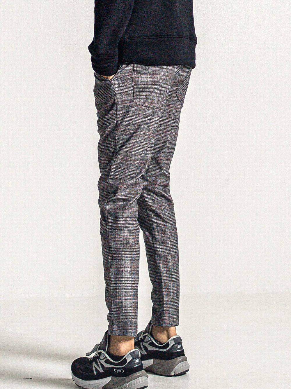 CHRIS EASY HEAT TUCK PANTS    チェック スラックス イージー タックパンツ