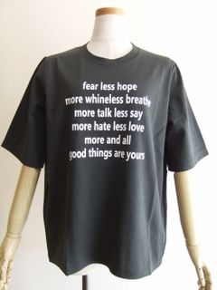 【MOOLA】 レタード オーバーサイズ Tシャツ  (チャコールグレー)  821201