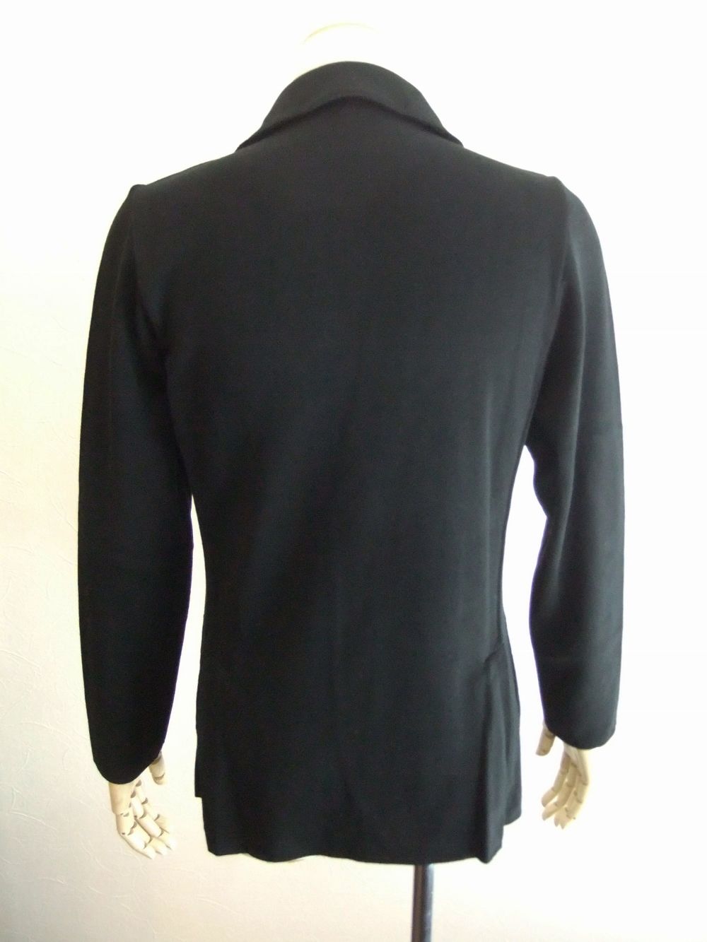 KNIT 2B JACKET  (ブラック)   コットン ニットジャケット