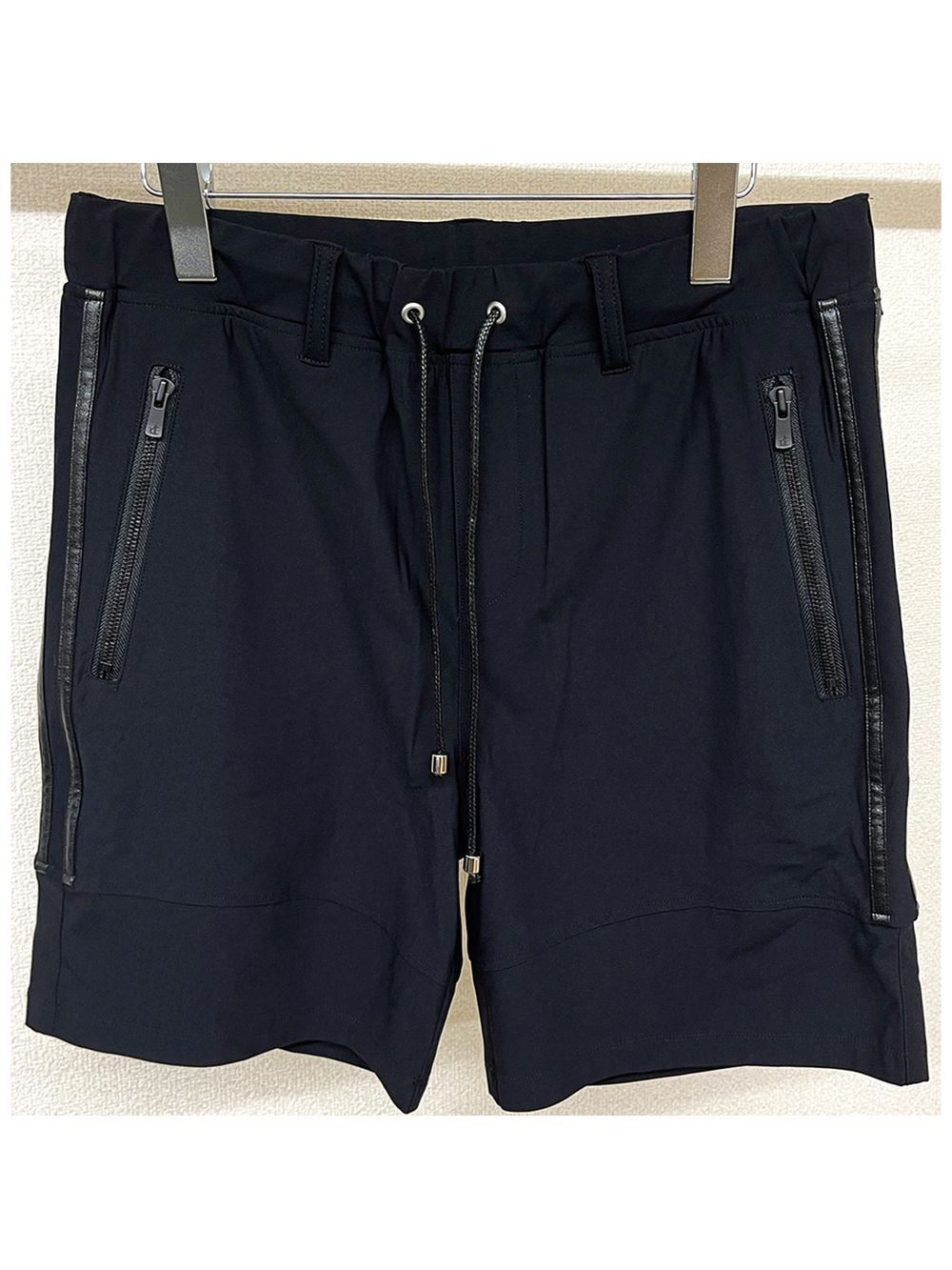 JOHNSON NYLON HP  (ブラック)  ライン ナイロン ハーフパンツ