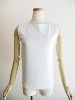 【Klassiek】 コットン スリーブレス Tシャツ  K137502M （ホワイト）