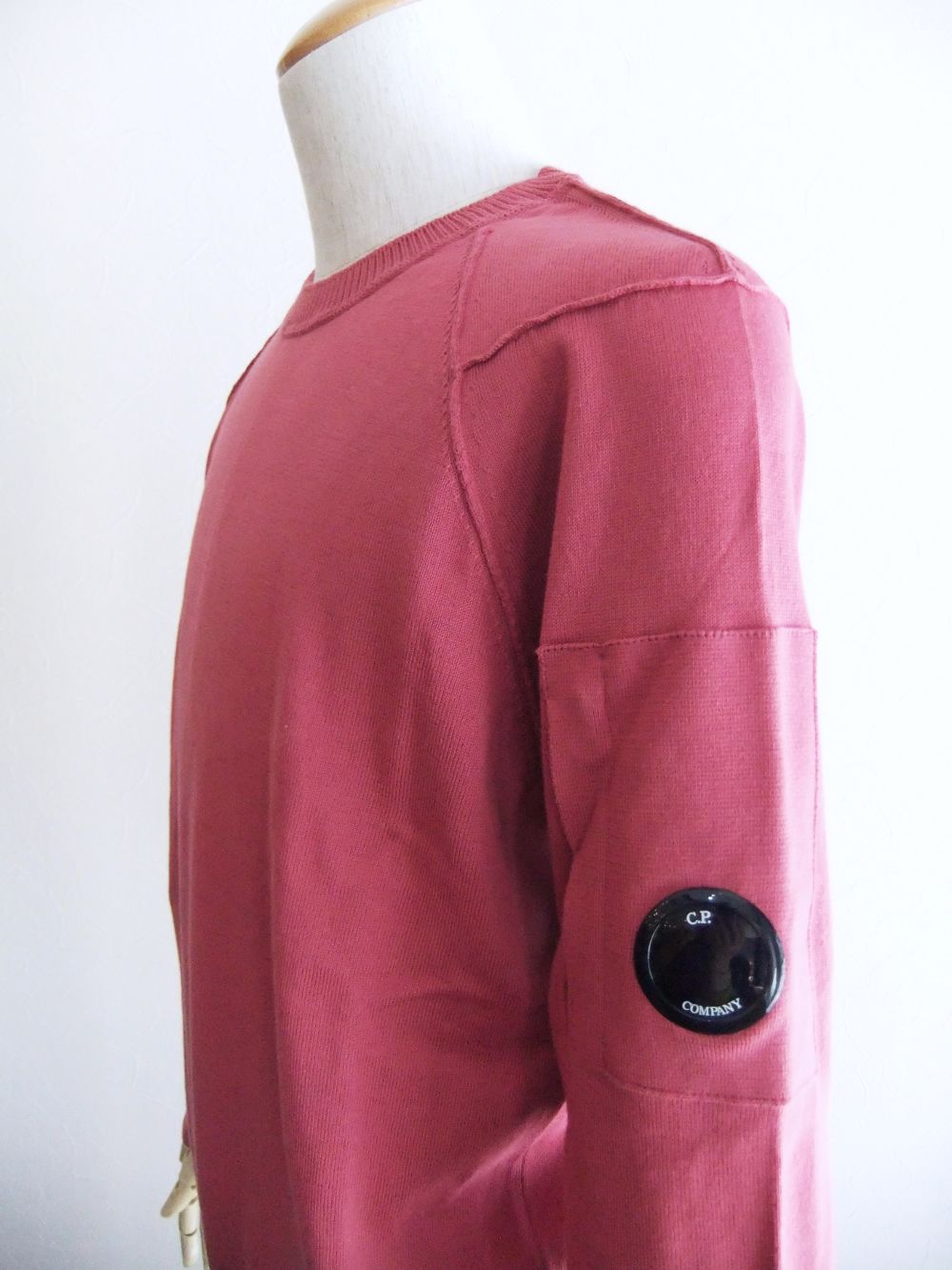 SEA ISLAND COTTON CREW NECK KNIT  (ローズ） コットン クルーネック セーター