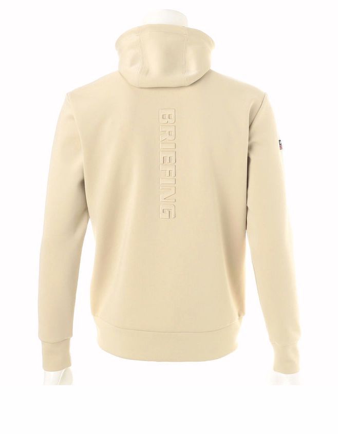 MENS 3D LOGO PARKA （ベージュ）  ストレッチ ロゴ パーカー