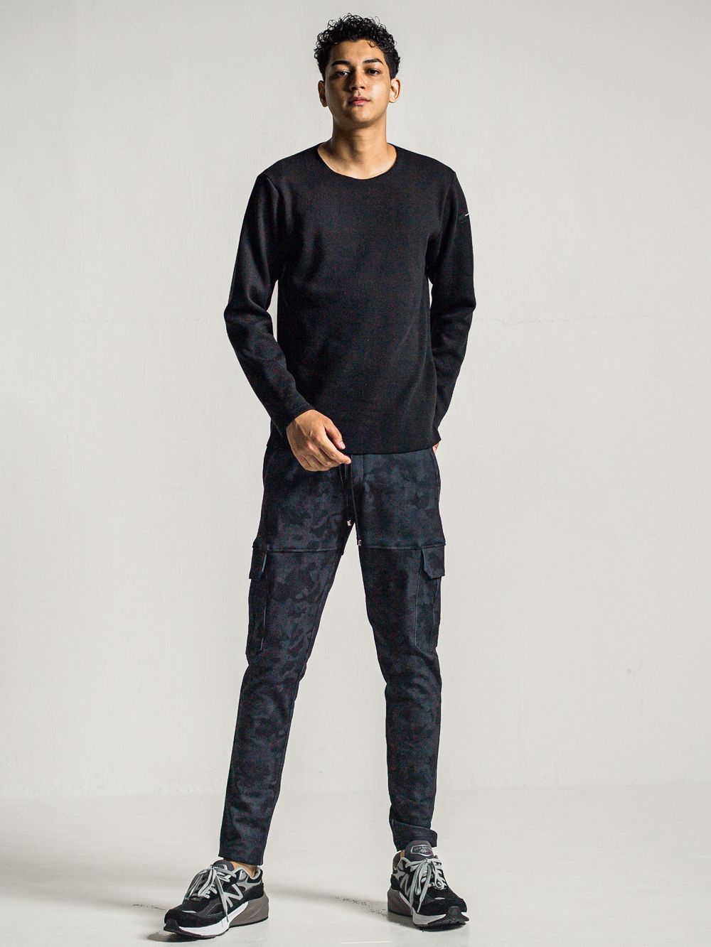 VELOURS FLEECE NEO THERMAL  (ブラック)  カットオフ ハニカム サーマル