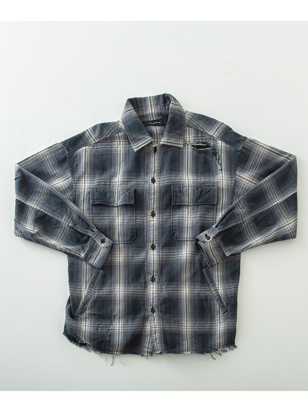 grunge check shirt   オ－バーサイズ チェックシャツ