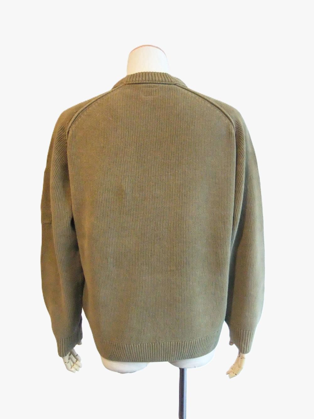 CHENILLE COTTON CREWNECK LENS SWEATER (ブラウン)   コットン クルーネックニット