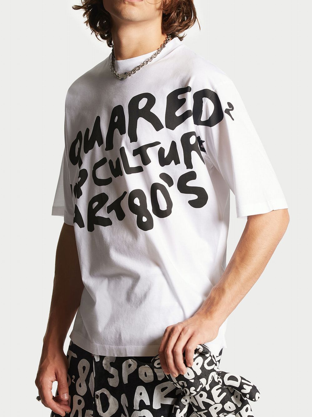 Dsquared2 - D2 POP 80'S LOOSE FIT T-SHIRT ロゴプリント オーバー