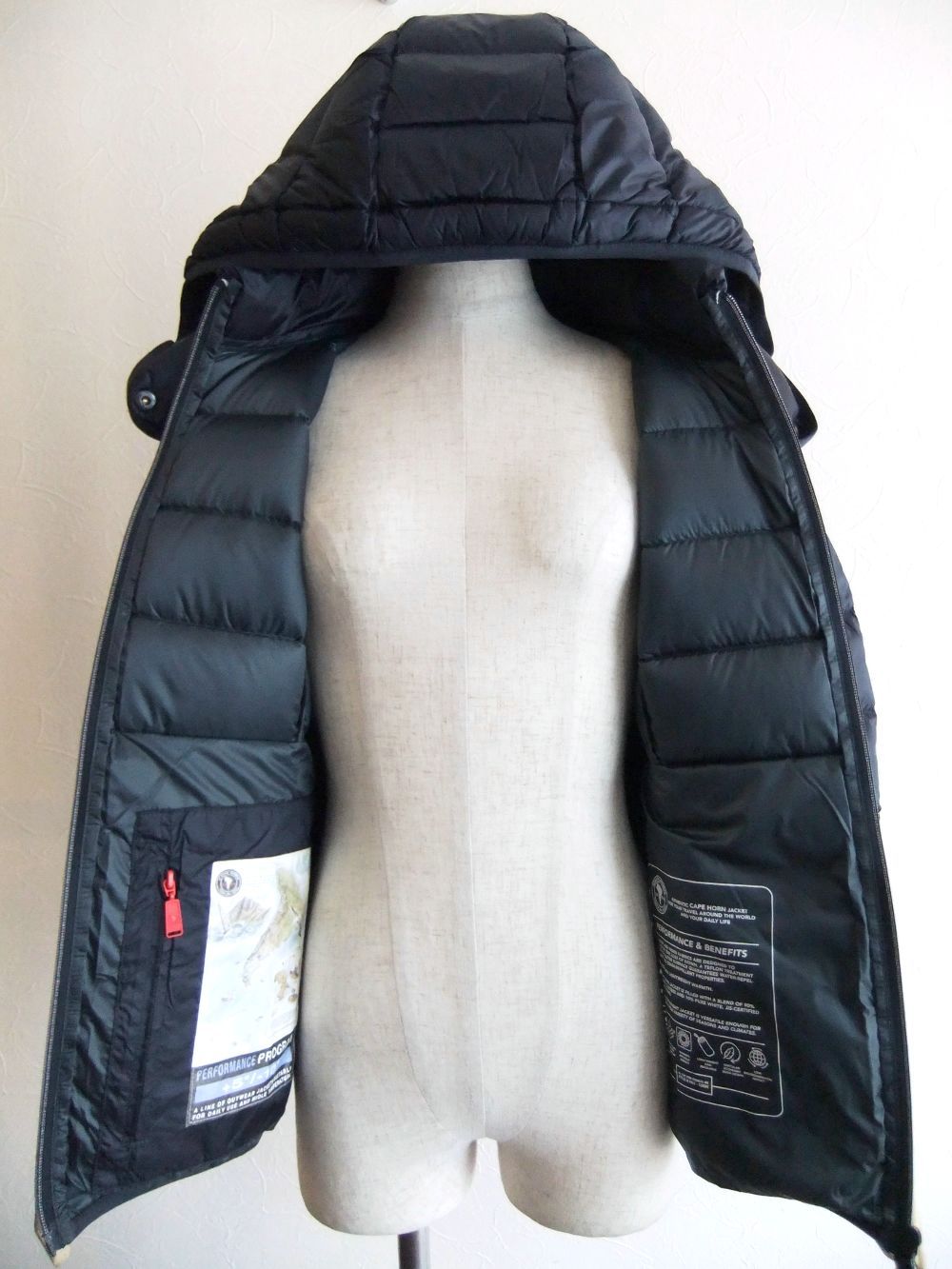 《LADIES》 STELLA  (ネイビー) シャイニーナイロン ダウンブルゾン  32550