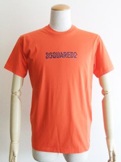 Dsquared2 ロゴプリント T-SHIRT (オレンジ)  S71GD1042