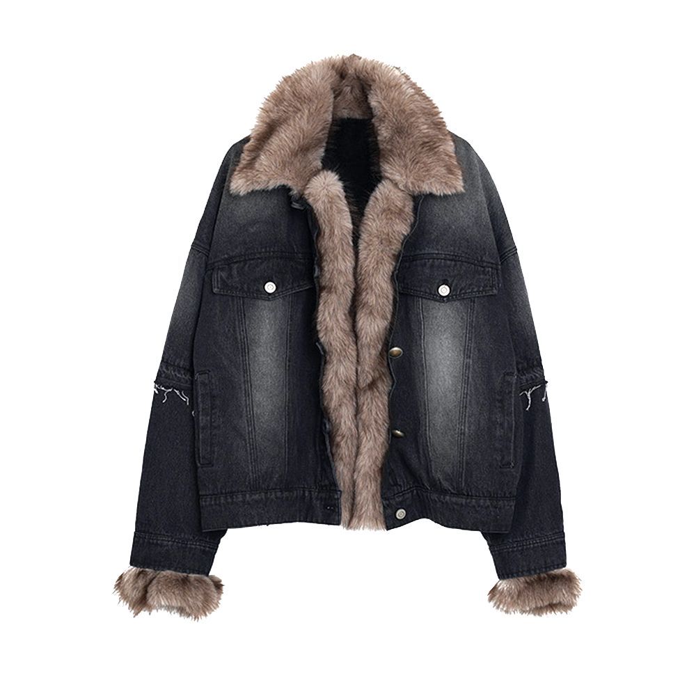 エコファー + 裏ボアライナー付き 3WAY デニムジャケット   MMI102CDC